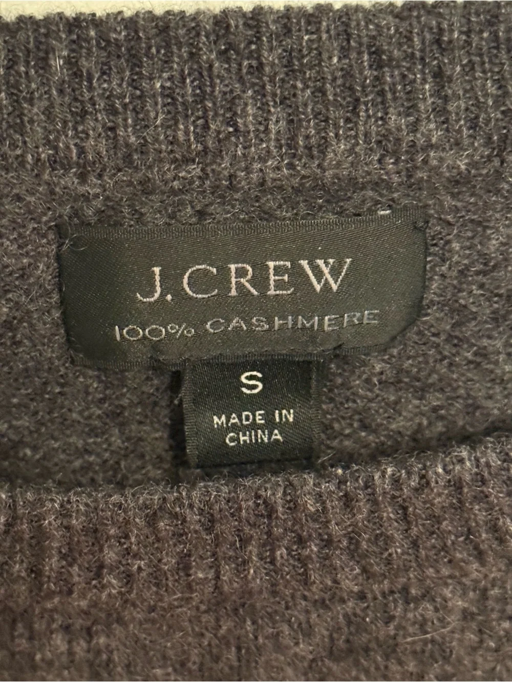 J.Crew Cashmere Crewneck Sweater in Dark Gray